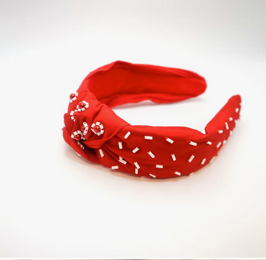 Red and White headband