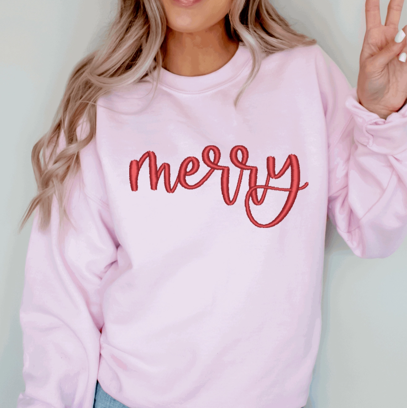 Merry embroidered sweatshirt